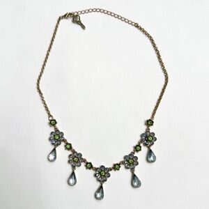 Betsey Johnson Gold Tone Crystal Necklace